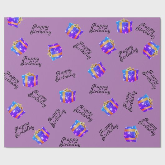 Geburtstag Geschenkpapier (Flach)