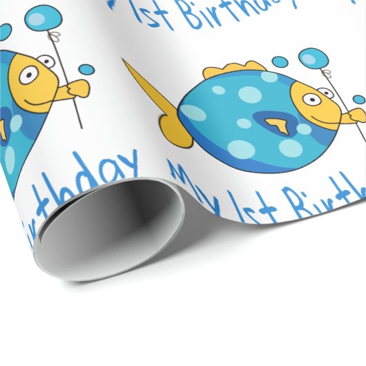 Geburtstag Geschenkpapier (Rolleneckpunkt)