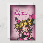 Geburtstag Girl Fairy Prinzessin Custom Einladunge Einladung (Rückseite)
