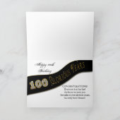 Geburtstag, Glorious Years, Gold mit Banner Karte (Innenseite)