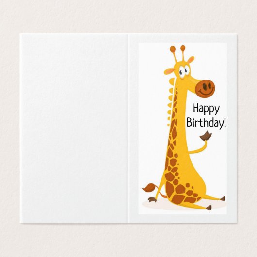 Geburtstag glücklich - Kinderkarte (Außenseite Aufgefaltet)