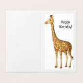 Geburtstag glücklich - Kinderkarte (Außenseite Aufgefaltet)