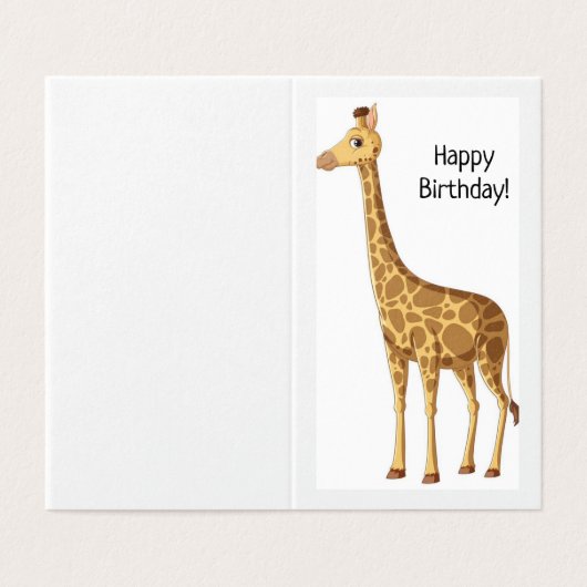 Geburtstag glücklich - Kinderkarte (Außenseite Aufgefaltet)