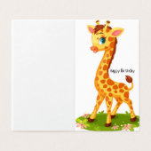 Geburtstag glücklich - Kinderkarte (Außenseite Aufgefaltet)