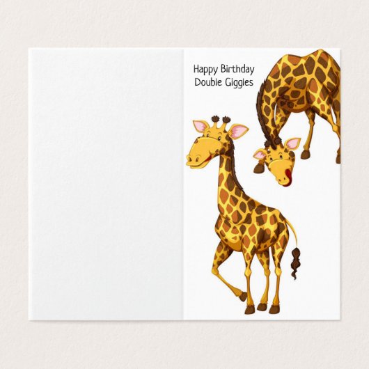 Geburtstag glücklich - Kinderkarte (Außenseite Aufgefaltet)