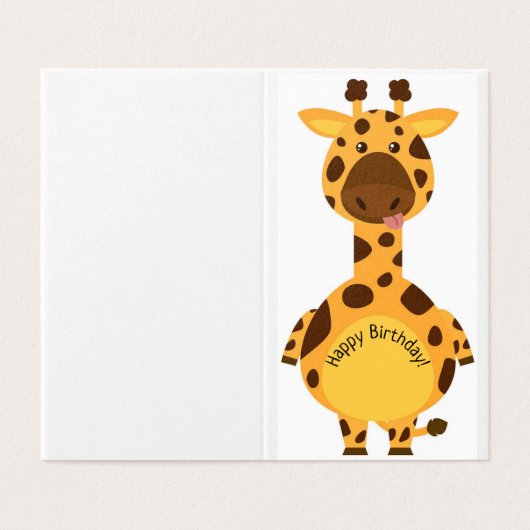 Geburtstag glücklich - Kinderkarte (Außenseite Aufgefaltet)