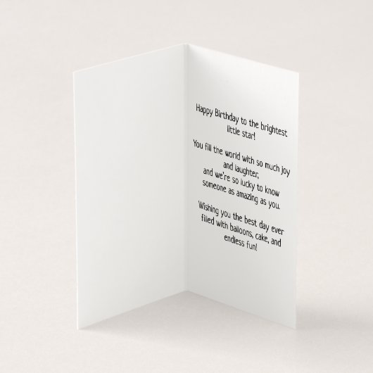Geburtstag glücklich - Kinderkarte (Innenseite)