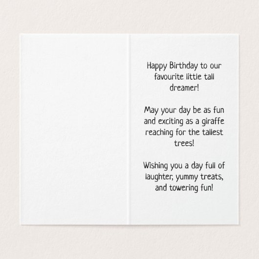 Geburtstag glücklich - Kinderkarte (Innenseite Aufgefaltet)