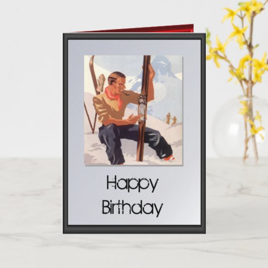 Geburtstag glücklich - Skizeit Karte (Gelbe Blume)