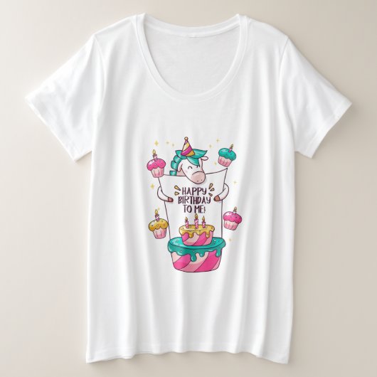 Geburtstag glücklicher Geburtstag Große Größe T-Shirt (Design vorne)