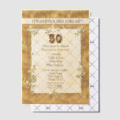 Geburtstag Golden Jubilee Vellum Einladungen (Versetzt (Einladung))