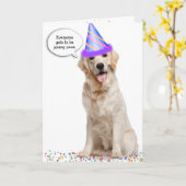 Geburtstag Golden Retriever auf Stars Karte (Gelbe Blume)