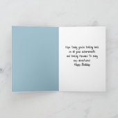 Geburtstag Golden Retriever im Auto-Fenster Karte (Innenseite)