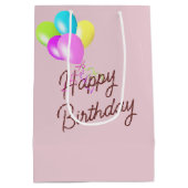 Geburtstag Golden Retriever mit Tabby Kitten Mittlere Geschenktüte (Rückseite)