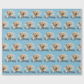 Geburtstag Golden Retriever und Daisies Geschenkpapier (Flach)