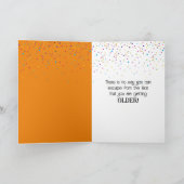 Geburtstag Goldfish springt aus Fishbowl Karte (Innenseite)