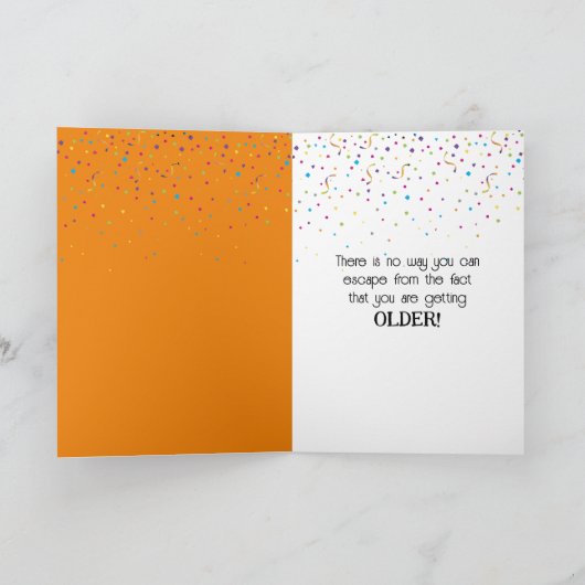 Geburtstag Goldfish springt aus Fishbowl Karte (Innenseite)