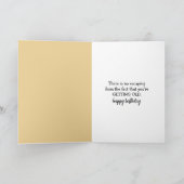 Geburtstag Goldfish springt aus Fishbowl Karte (Innenseite)