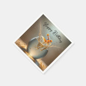 Geburtstag Goldfish springt aus Fishbowl Serviette (Ecke)