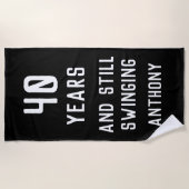 Geburtstag Golfer Funny 40. glücklicher Vater Par Strandtuch (Vorderseite)