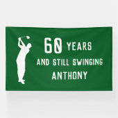 Geburtstag Golfer Funny 60. glücklicher Vater Par Banner (Horizontal)