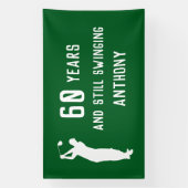 Geburtstag Golfer Funny 60. glücklicher Vater Par Banner (Vertikal)