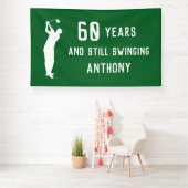 Geburtstag Golfer Funny 60. glücklicher Vater Par Banner (Insitu)