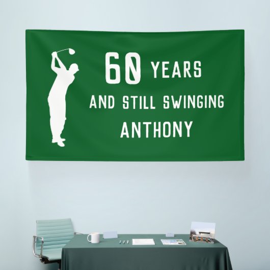 Geburtstag Golfer Funny 60. glücklicher Vater Par Banner (Messe)