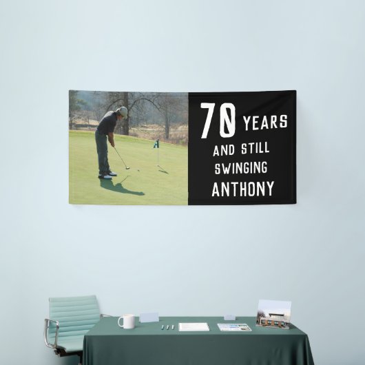Geburtstag Golfer Funny 70. glücklicher Vater Par  Banner (Messeveranstaltung)