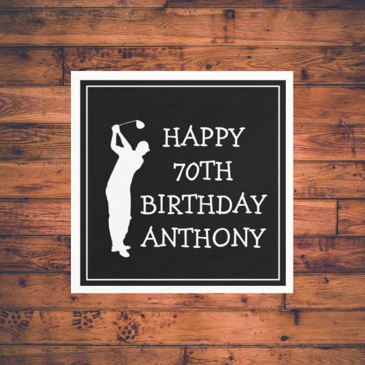 Geburtstag Golfer Funny 70. glücklicher Vater Par Serviette