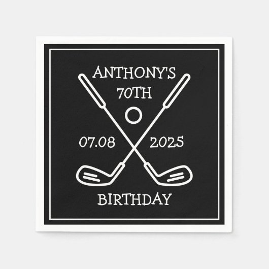 Geburtstag Golfer Funny 70. glücklicher Vater Par Serviette (Vorderseite)