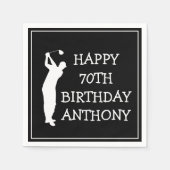 Geburtstag Golfer Funny 70. glücklicher Vater Par Serviette (Vorderseite)