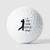 Geburtstag Golfer Funny 80. glücklicher Vater Par Golfball (Vorderseite)