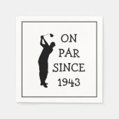 Geburtstag Golfer Funny 80. glücklicher Vater Par Serviette (Vorderseite)