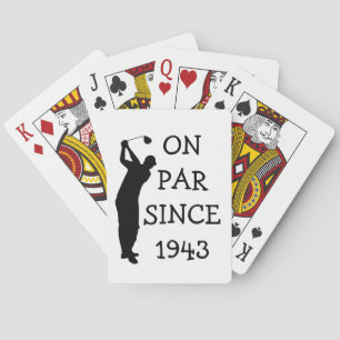 Geburtstag Golfer Funny 80. glücklicher Vater Par Spielkarten