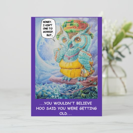 GEBURTSTAG GOSSIP GREETING CARD DANKESKARTE (Stehend Vorderseite)