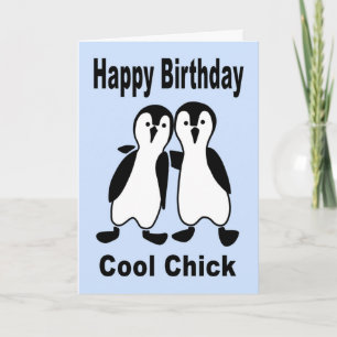 Geburtstag Grafik-Stil Niedlich Comical Pinguin Co Karte