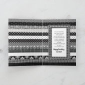 Geburtstag, GRANDDAUGHTER, Schwarz/Weiß-Druckschic Karte (Innenseite)