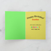 Geburtstag, Grandson, Frog, Kaleidoskop-Sammlung Karte (Innenseite)