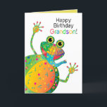 Geburtstag, Grandson, Frog, Kaleidoskop-Sammlung Karte<br><div class="desc">Sehen Sie viele andere Designs in dieser hellen Kaleidoskop Kollektion. Siehe unter MEINE SAMMLUNGEN - KALEIDOSCOPE-SAMMLUNG</div>