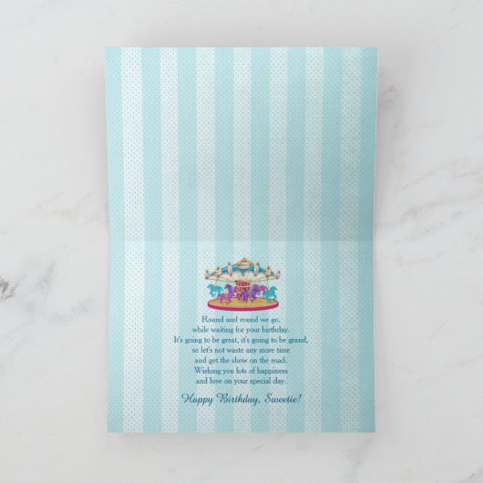 Geburtstag - Grandson - Karousel Karte (Innenseite)