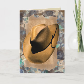 Geburtstag ?gratulation? Cowboy Cowgirl Hut Westen Karte