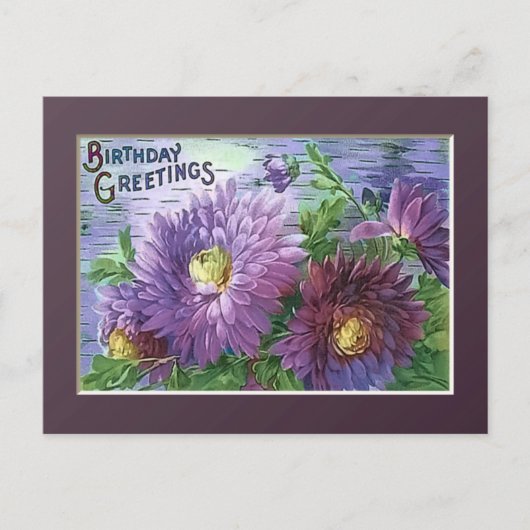 GEBURTSTAG GREETING BLUME von SHARON SHARPE Postkarte (Vorderseite)