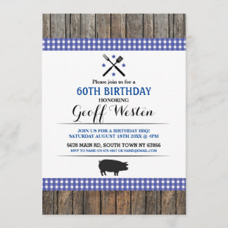 Geburtstag GRILLEN, die jedes Alters-blaue Einladung