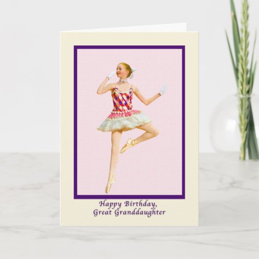 Geburtstag, groß - Enkelin, Ballerina Karte (Vorderseite)