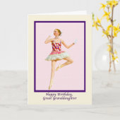 Geburtstag, groß - Enkelin, Ballerina Karte (Gelbe Blume)