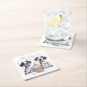 Geburtstag Große Dane Hunde Cupcake Rechteckiger Pappuntersetzer (Vor Ort)