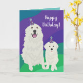 Geburtstag Große Pyrenäen Karte (Gelbe Blume)