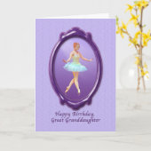 Geburtstag, Großmutter, Ballerina Karte (Gelbe Blume)