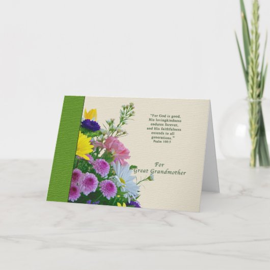 Geburtstag, Großmutter, Blumenstrauß Karte (Vorderseite)